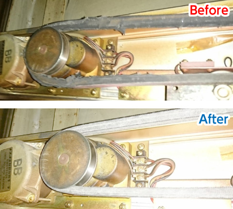 ベルトも劣化していましたので、交換させていただきました。
